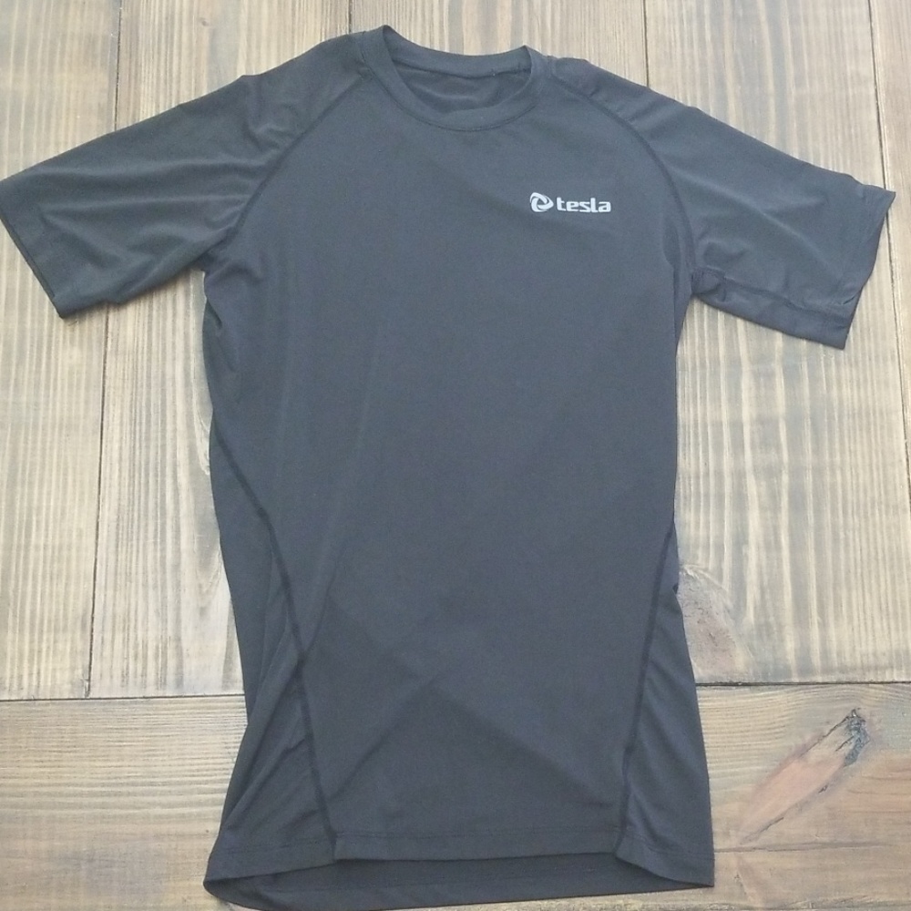 Tesla Black Short Sleeve Compression Shirt